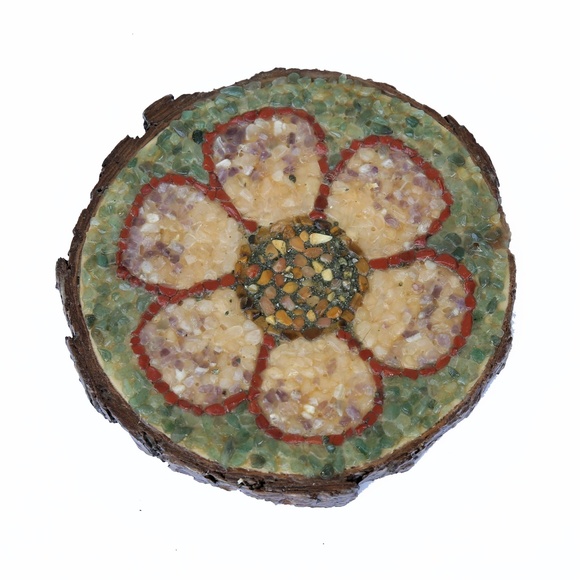 Feminine Essence Flower Crystal Grid Mosaic Wood - Picture 5 of 7